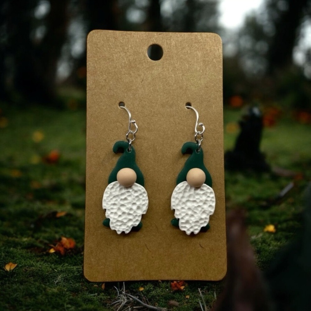 🌲Gnomie Earrings - Forest Green